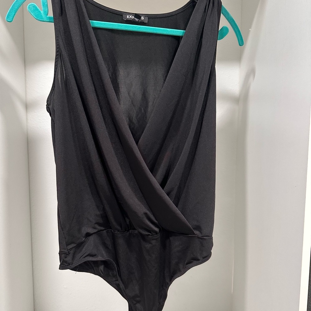 Express Black Wrap Bodysuit